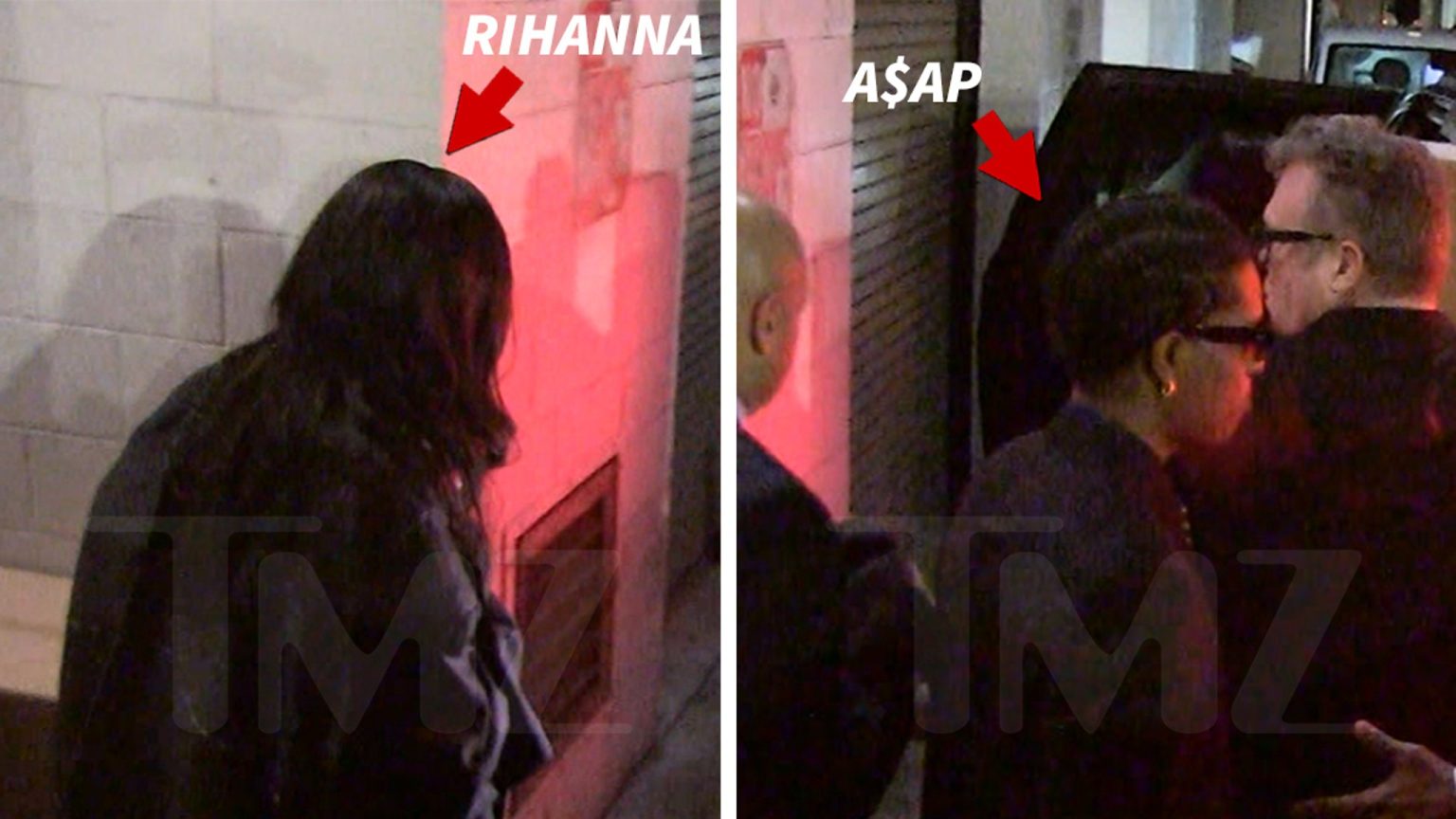 A $ AP Rocky & Rihanna Step Out untuk makan malam setelah penampilan ruang sidang