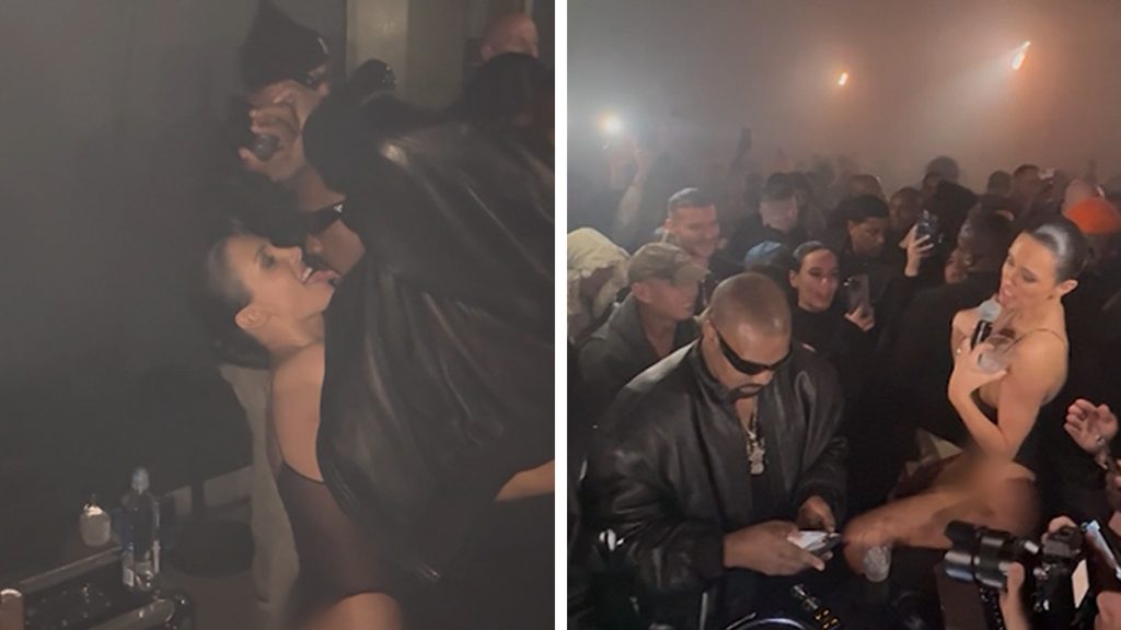 Kanye West dan Bianca Sensori menjilat satu sama lain di Grammy After-Party