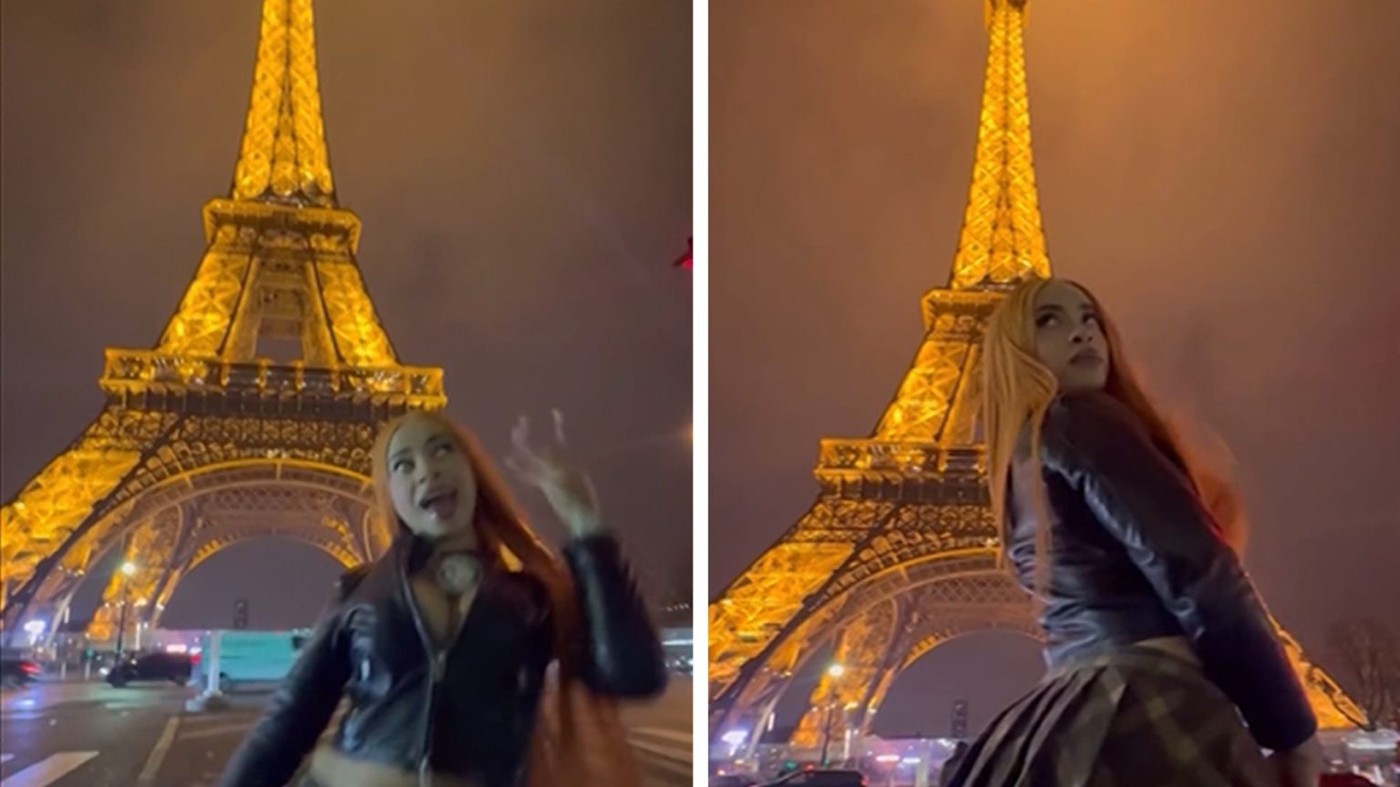 Ice Spice Moons Eiffel Tower saat merayakan kenaikan berat badan di Paris