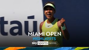 Osaka berjuang kembali dari satu set dan rincian untuk maju di Miami