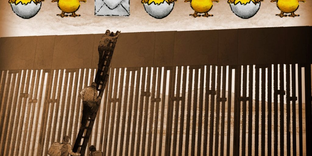 People-Smugglers menggunakan video Tiktok yang ditumpuk dengan emoji dan gambar gumpalan tunai tebal untuk layanan pasar untuk menghindari Trump Border Crackdown