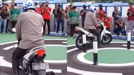 Viral Mantan Polisi Alami Kesulitan Saat Mencoba Jalur Yang Digunakan Ujian Praktik Sim C